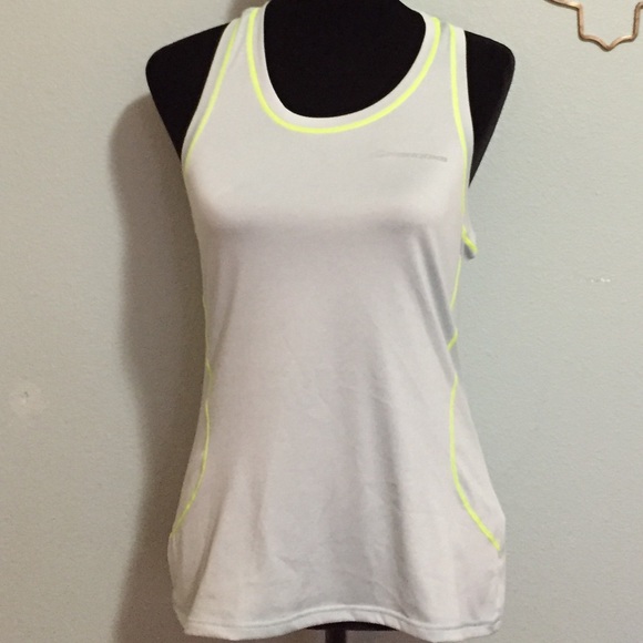 Brooks light turquoise and yellow running tank - Picture 3 of 7